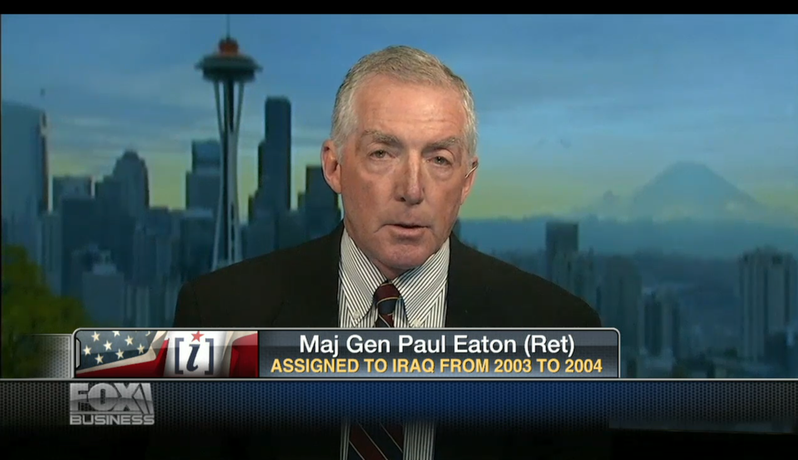 Maj. Gen. Paul Eaton On Fox Business Discussing Iraq With Matt Welch